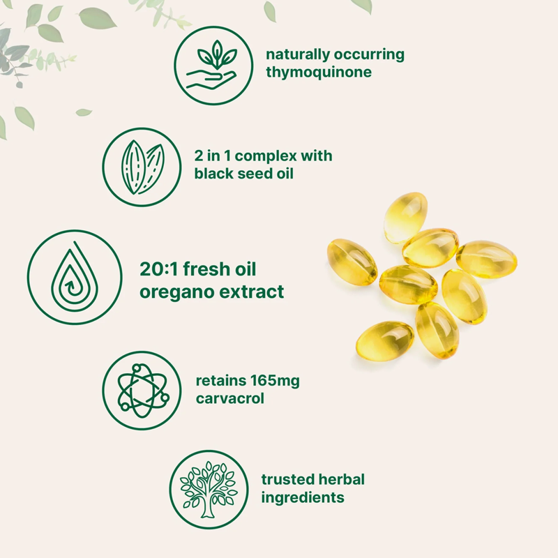 Oregano Oil and Black Seed Oil Supplement