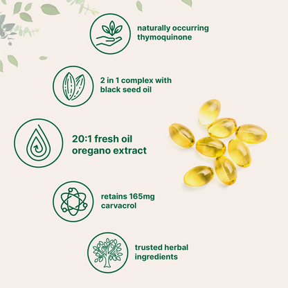 Oregano Oil and Black Seed Oil Supplement