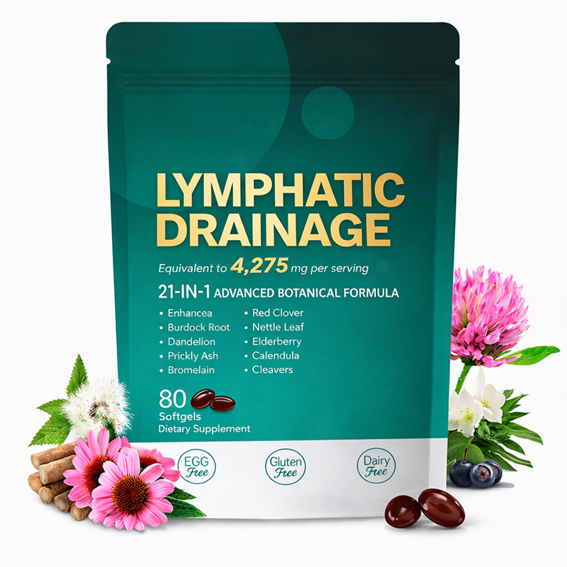 Lymphatic Drainage — 21-in-1 Advanced Botanical Formula（Purchase today and upgrade to 240 tablets/pack）