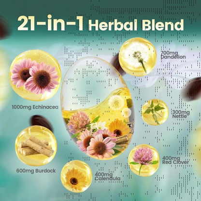 Lymphatic Drainage — 21-in-1 Advanced Botanical Formula（Purchase today and upgrade to 240 tablets/pack）