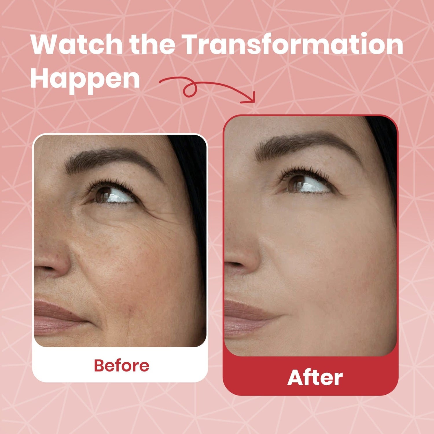 Centella cream before and after appearance comparison