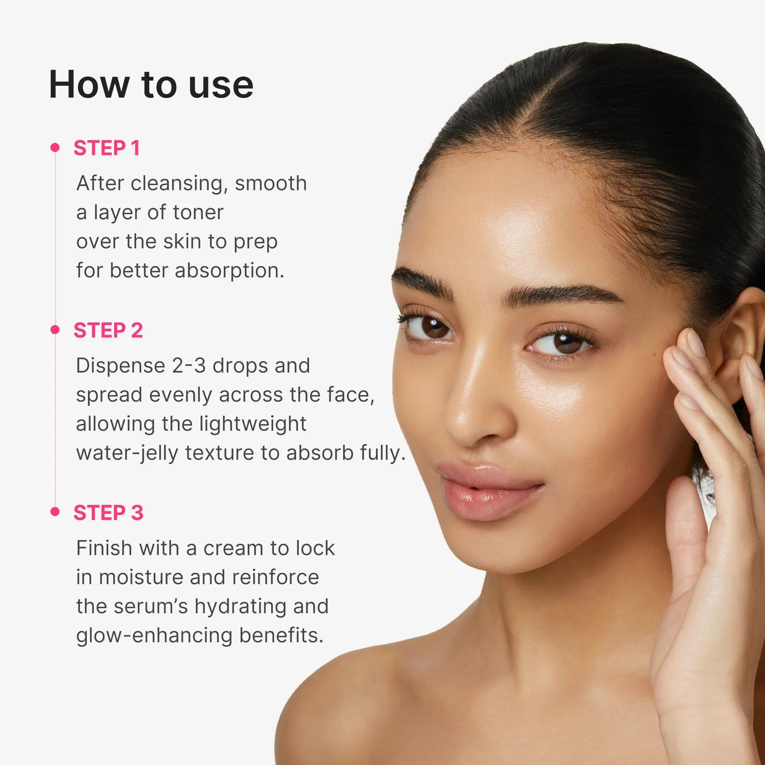 PDRN Collagen Glow Jelly Serum texture and application