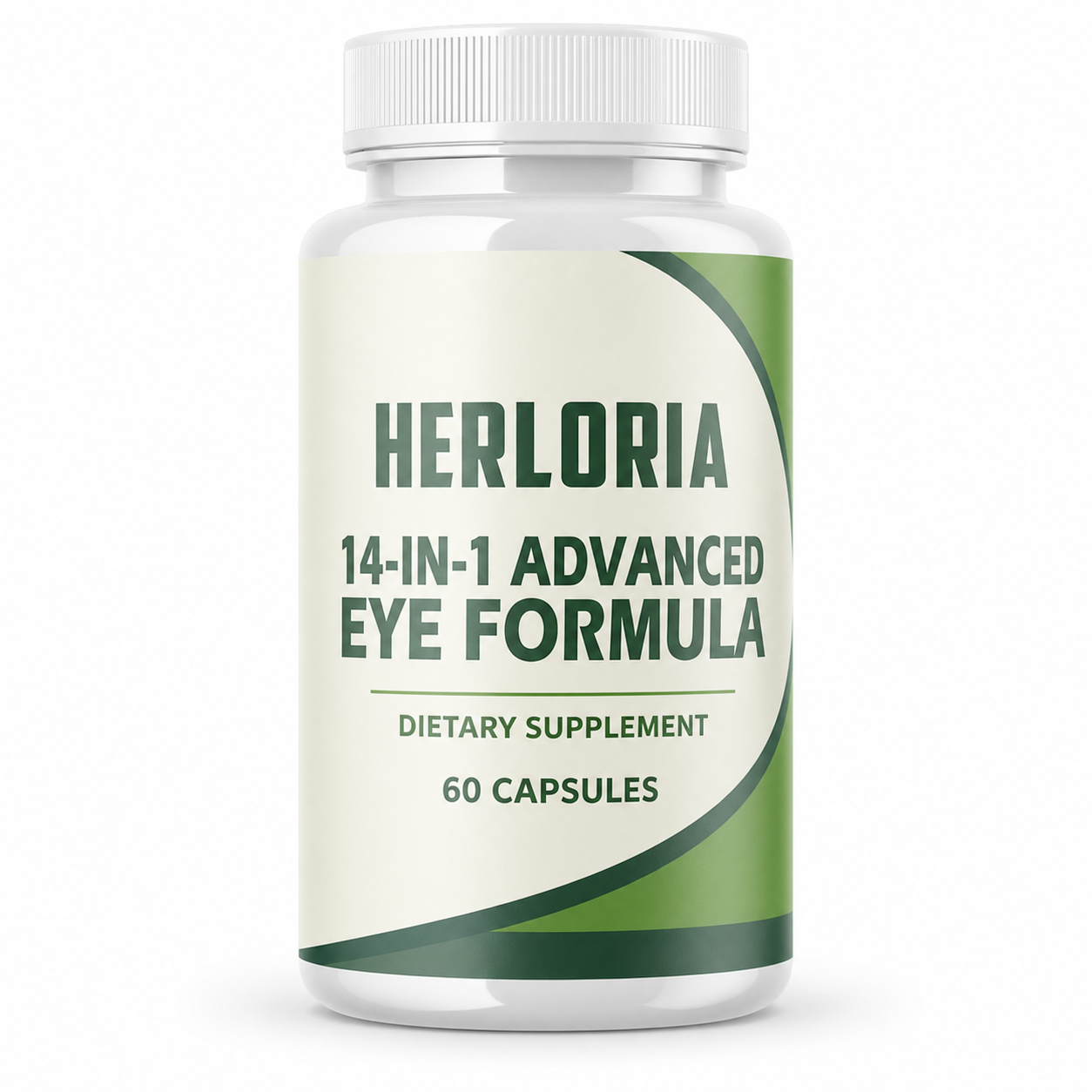 Herloria 14-in-1 Advanced Eye Formula supplement bottle