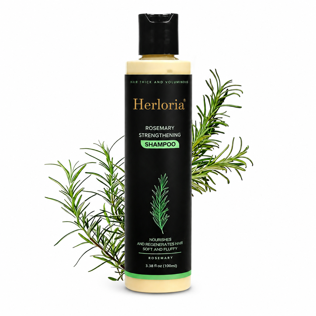Herloria rosemary strengthening shampoo bottle