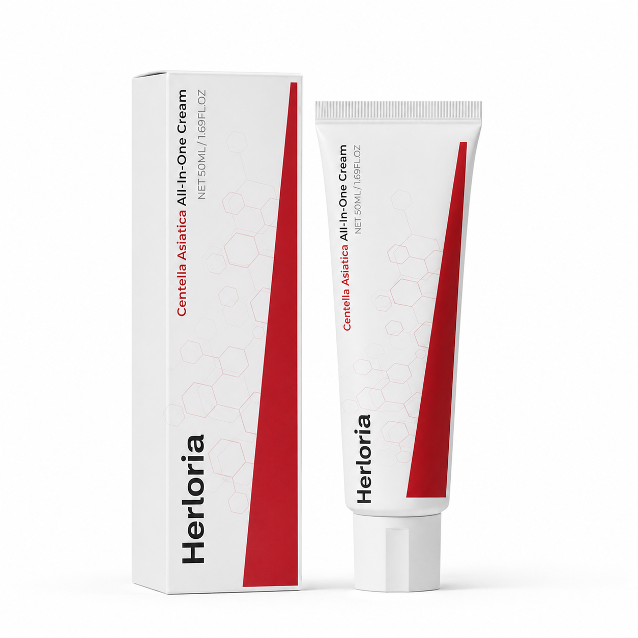 Herloria Centella Asiatica all-in-one cream tube and box