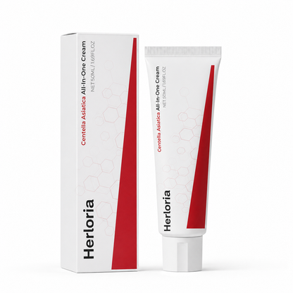 Herloria Centella Asiatica all-in-one cream tube and box