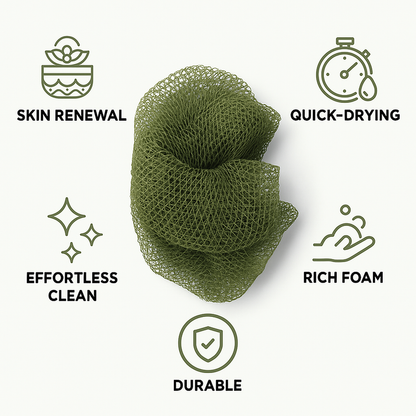 African exfoliating net sponge features
