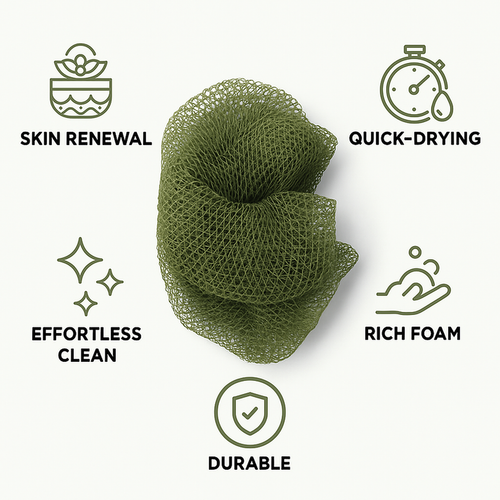 African exfoliating net sponge features