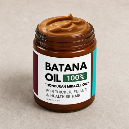 Open Batana oil jar at an angle