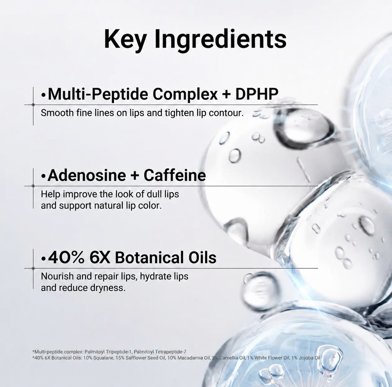 Herloria peptide lip serum key ingredients