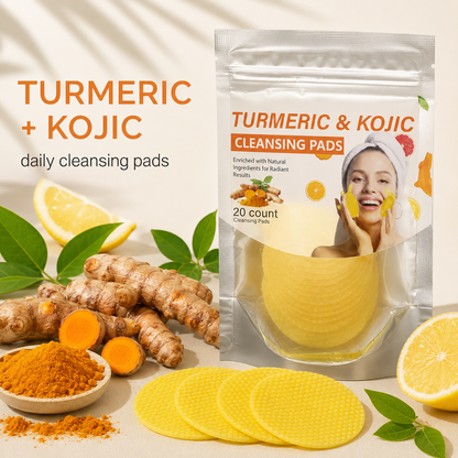 Turmeric and kojic cleansing pad ingredients