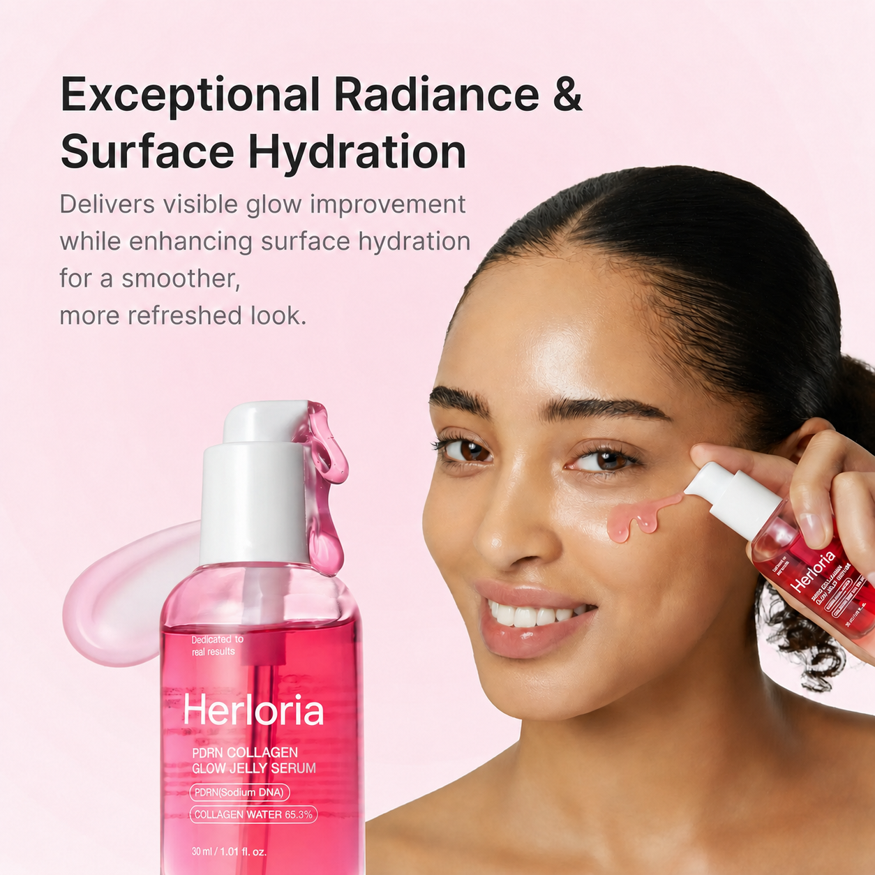 Applying PDRN Collagen Glow Jelly Serum