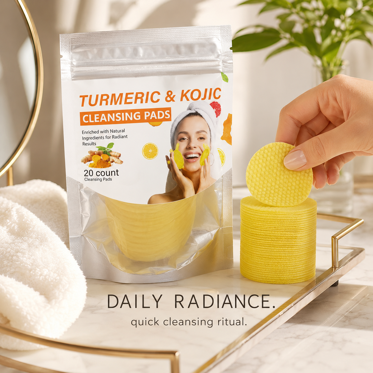 Daily radiance cleansing pad routine