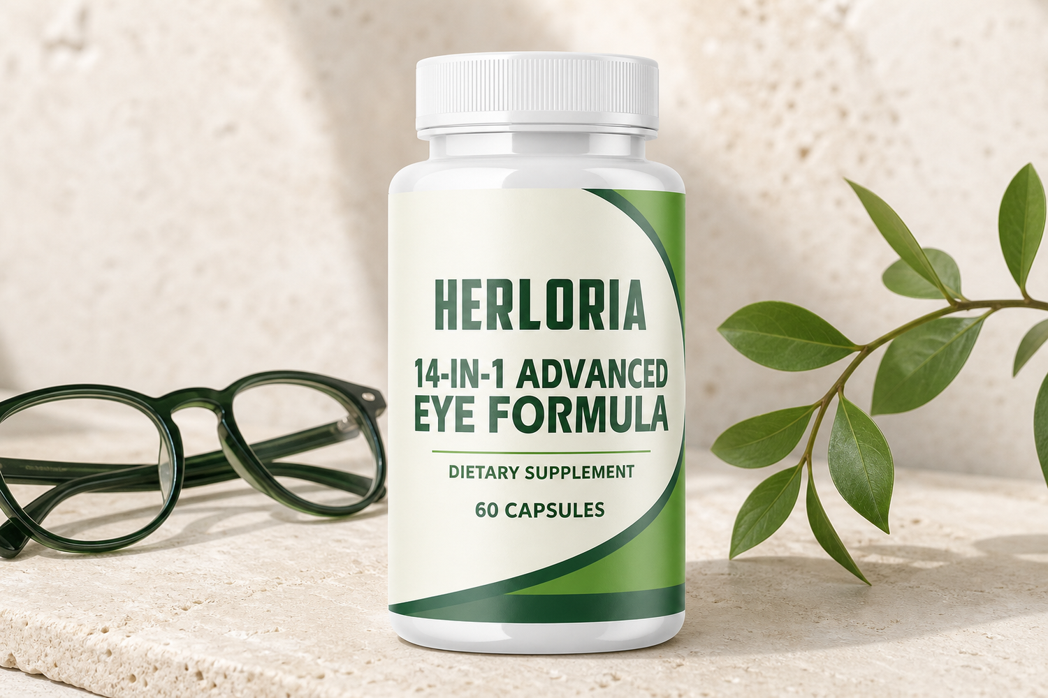 Herloria 14-in-1 eye formula packaging detail