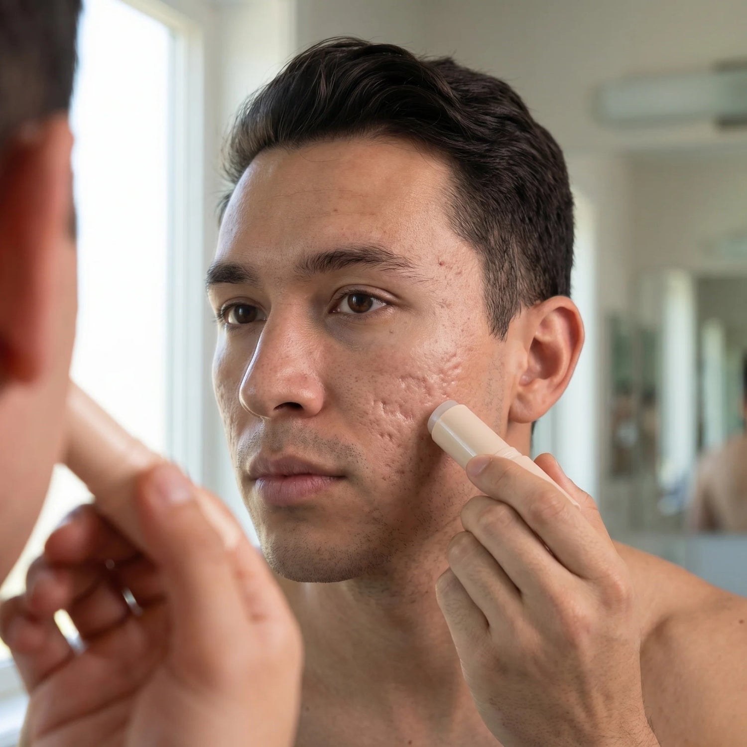 Apply silicone scar care stick