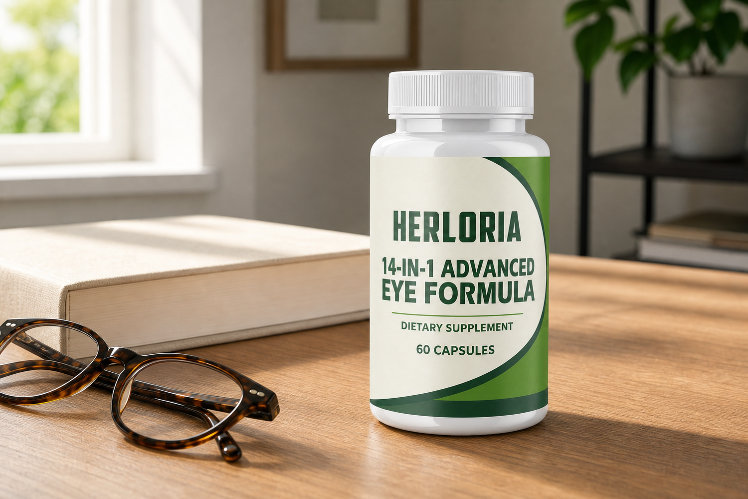 Herloria eye formula in a daily desk routine