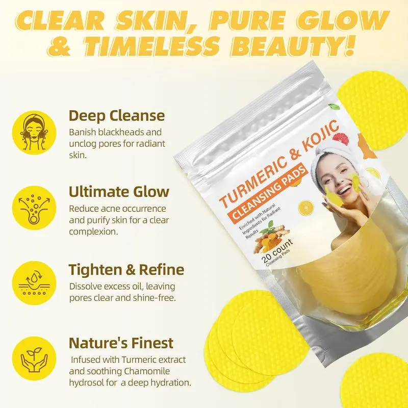 Turmeric and kojic cleansing pad benefits