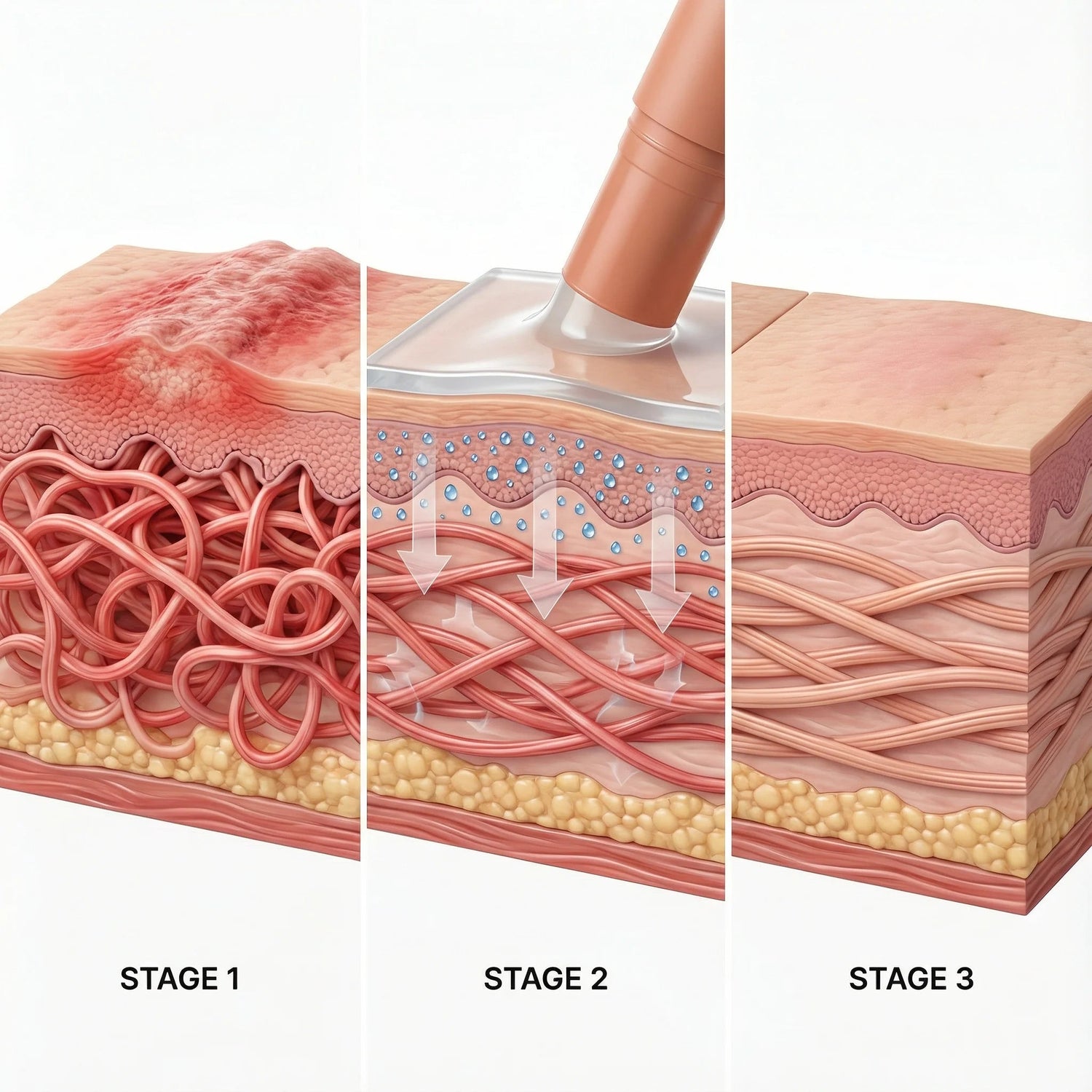Silicone scar care on skin surface